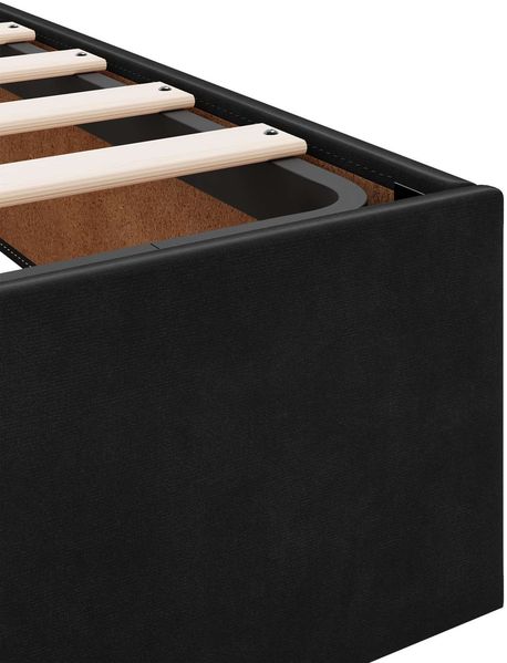 vidaXL Bettgestell mit Matratze 2 pcs Schwarz Samt 3399542 Bild 9