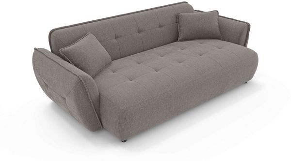Home affaire Big-Sofa MIRELDA Design-Sofa mit Steppungen, hoher Sitzkomfort, Breite 251 cm, elegant und bequem, enthält 2 Zierkissen, belastbar bis 480kg