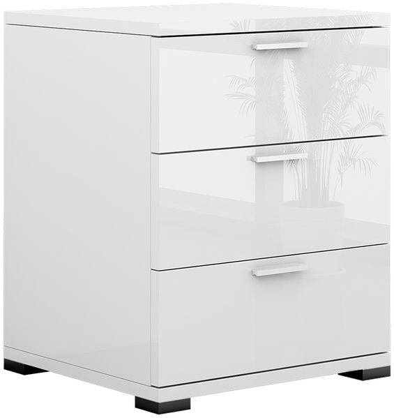 Nachttisch Marseille Weiß Hochglanz 46.2 x 60 cm Vicco
