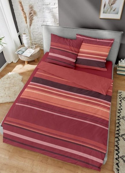 Dormisette Edelbiber Bettwäsche 2 teilig Bettbezug 135x200 cm Kopfkissenbezug 80x80 cm 9140-20 9140 Charm mehrfarbig