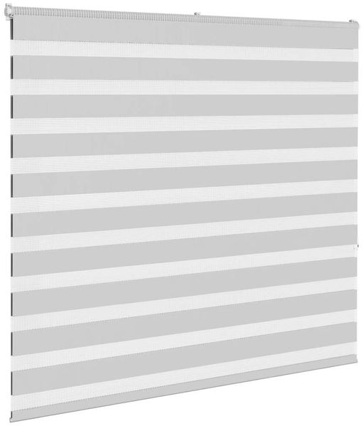 vidaXL Doppelrollo Hellgrau 165x150 cm Stoffbreite 160,9 cm Polyester 4014456 Bild 3
