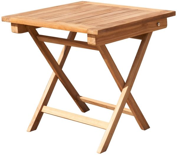 Klapptisch Ela Bistrotisch Beistelltisch Quadratisch Teak Gartenmöbel 50x50x50cm Bild 5