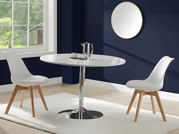 Vente-unique 'JODY' Stuhl 6er-Set, Polypropylen, Weiß, Natur, 6