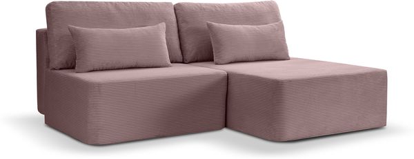 Ecksofa (B/H/T: 213x95x158 cm) in Altrosa