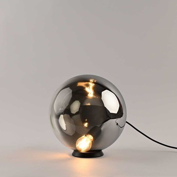 s.luce Orb Glaskugel Tischlampe Rauch Verlauf Ø 30cm