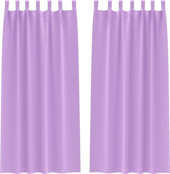 vidaXL Verdunkelungs-Vorhänge mit Ringen 2 pcs Lila 245x140 cm 4107601
