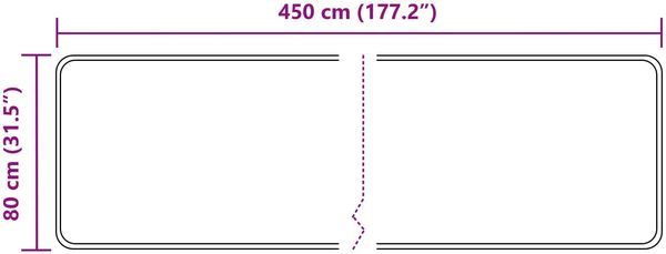 vidaXL Teppichläufer MARSA Sand 80 x 450 cm Polyester und PVC 42023117 Bild 7