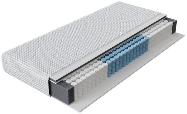 Federkernmatratze 2-in-1-doppelseitige Gästematratz, H3 7-Zonen Taschenfederkern, Novilla, 24 cm hoch, mit Bambusfasern, abnehmbar und 60 °C waschbar