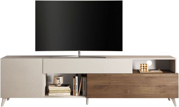 INOSIGN Lowboard Monaco Breite 241 cm, TV-Schrank mit 1 Tür, 1 Klappe u. 1 Schubkasten, Fernsehtisch, TV-Board, Soft/Self Closing