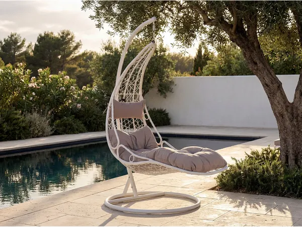Vente-unique - LUVA Leisure furniture for garden Harz Weiß - B 105 cm x H 197 cm x L 105 cm
