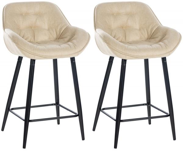 2er Set Barhocker Gibson Stoff, creme