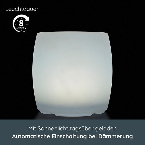 MeLiTec LED Solarleuchte Solar Gartenleuchte LK08-4 Modell Trommel, nein, 6h Leuchtdauer
