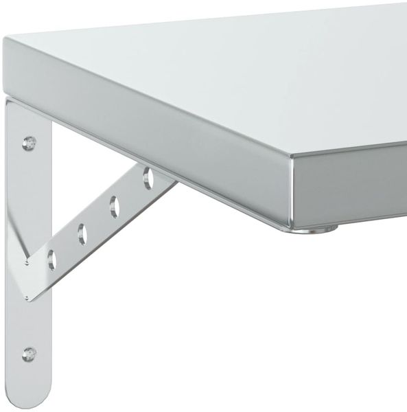 vidaXL Wandregale 2 Stk. 50x30 cm Silbern Edelstahl 3214509 Bild 8