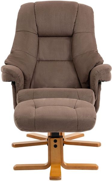 Duo Collection TV-Sessel Bordeaux, mit Hocker und Relaxfunktion, 360 Grad drehbar