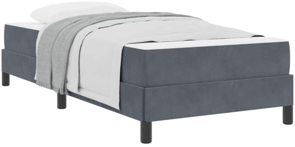 vidaXL Boxspringbett mit Matratze Dunkelgrau 90 x 190 cm Stoff 3398660 Bild 2