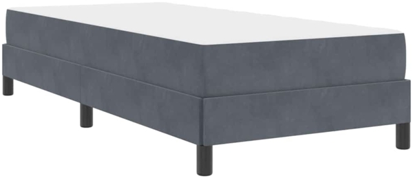vidaXL Boxspringbett mit Matratze Dunkelgrau 90 x 190 cm Stoff 3398660 Bild 1