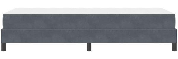 vidaXL Boxspringbett mit Matratze Dunkelgrau 90 x 190 cm Stoff 3398660 Bild 6