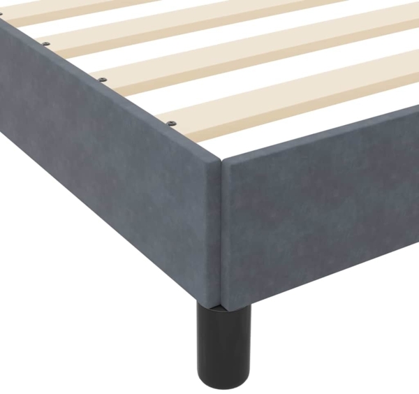 vidaXL Boxspringbett mit Matratze Dunkelgrau 90 x 190 cm Stoff 3398660 Bild 8
