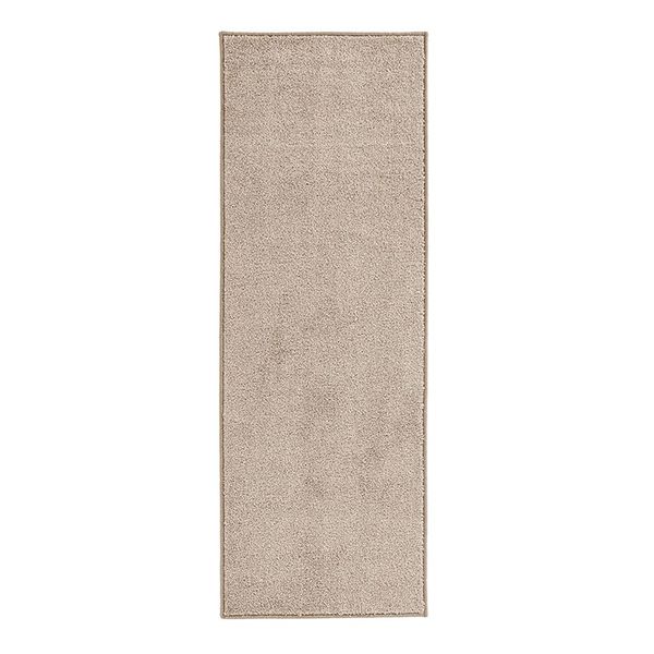 Kurzflor Teppich Pure Uni Taupe Creme - 80x200x1,3cm