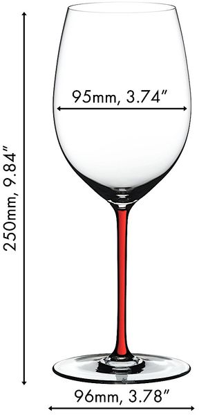 RIEDEL 4900/0R FATTO A MANO Cabernet / Merlot Weinglas - Stiel ROT Bild 2
