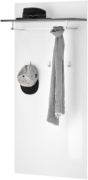 Garderobenpaneel >Boston< in Weiß hochglanz - 72x151x27 (BxHxT)