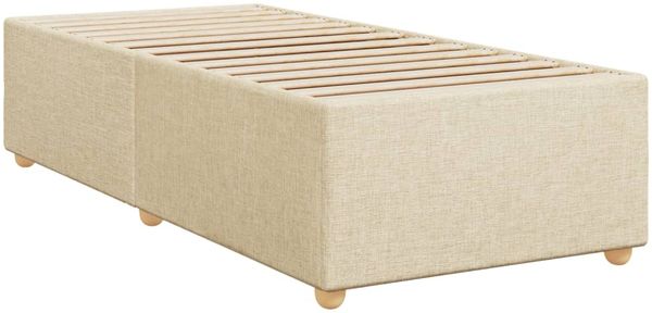 vidaXL Boxspringbett mit Matratze Creme 90x190 cm Stoff 3293454 Bild 10