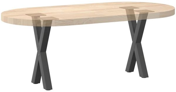 vidaXL Couchtischbeine X-Form 2 Stk. Anthrazit 28x(42-43) cm Stahl 4012890 Bild 8