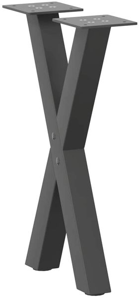 vidaXL Couchtischbeine X-Form 2 Stk. Anthrazit 28x(42-43) cm Stahl 4012890 Bild 4