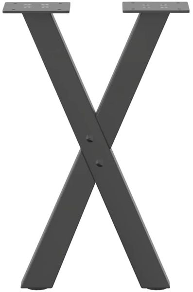 vidaXL Couchtischbeine X-Form 2 Stk. Anthrazit 28x(42-43) cm Stahl 4012890 Bild 5