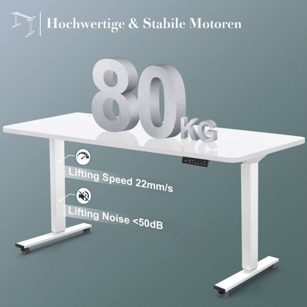 HOMALL Tischgestell Elektrisch Tischgestell 2X Teleskop Höhenverstellbarer Schreibtisch Bild 3