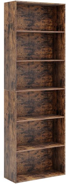 178 cm Bücherregal mit 2 Kippsicherungssets Freistehendes Standregal Display Regal Braun