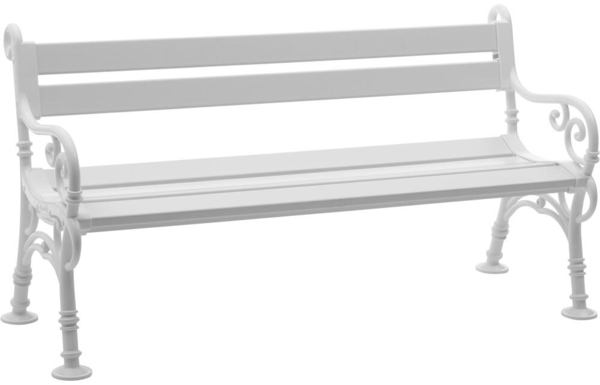 BLOME 3er-Bank Linderhof 160 cm weiß Vollkunststoff