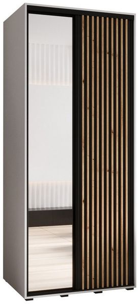 ABIKS MÖBEL Schwebetürenschrank SAPPORO 2 Schlafzimmerschrank mit Schiebetüren, Kleiderstange, Spiegel