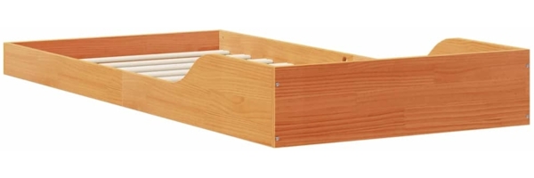 vidaXL Bettrahmen Wachsbraun 80 x 220 cm Massives Kiefernholz 873366 Bild 6