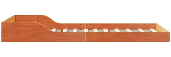 vidaXL Bettrahmen Wachsbraun 80 x 220 cm Massives Kiefernholz 873366 Bild 5