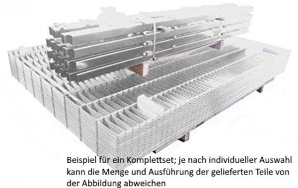 Doppelstabmattenzaun-Set / Verzinkt / 183cm hoch / 180m lang Stärke 8/6/8 Bild 2