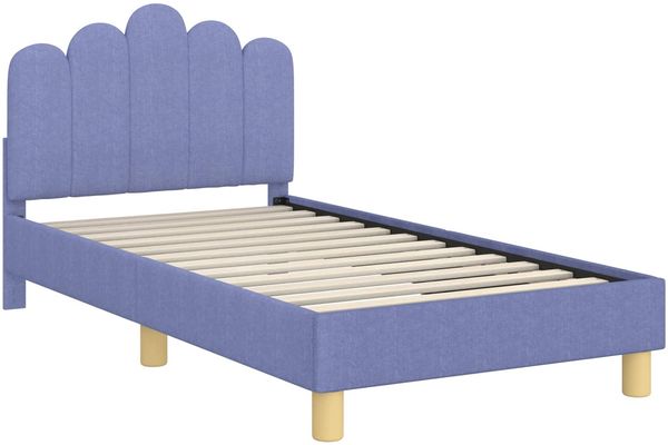 vidaXL Kinderbettgestell mit Kopfteil Jeans blau 80 x 160 cm Stoff 42011048 Bild 4
