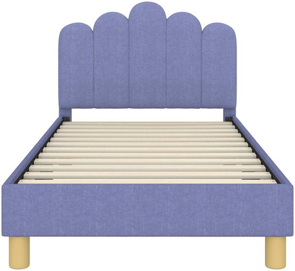 vidaXL Kinderbettgestell mit Kopfteil Jeans blau 80 x 160 cm Stoff 42011048 Bild 5