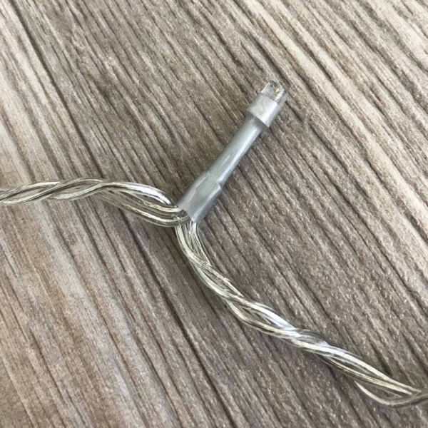 160er LED-Lichtervorhang Lichterkette Innen und Außen warmweiß