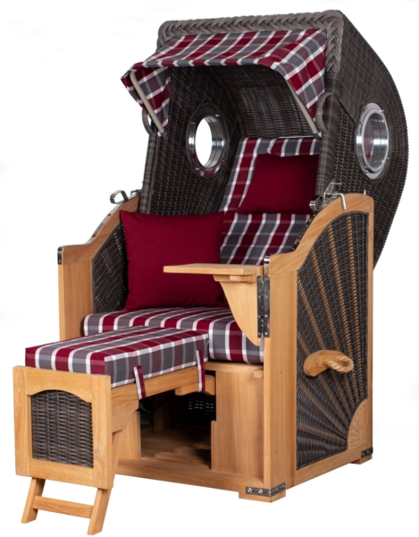 Strandkorb deVries PURE® Seemöwe XS - PE stone grey - Dessin 230