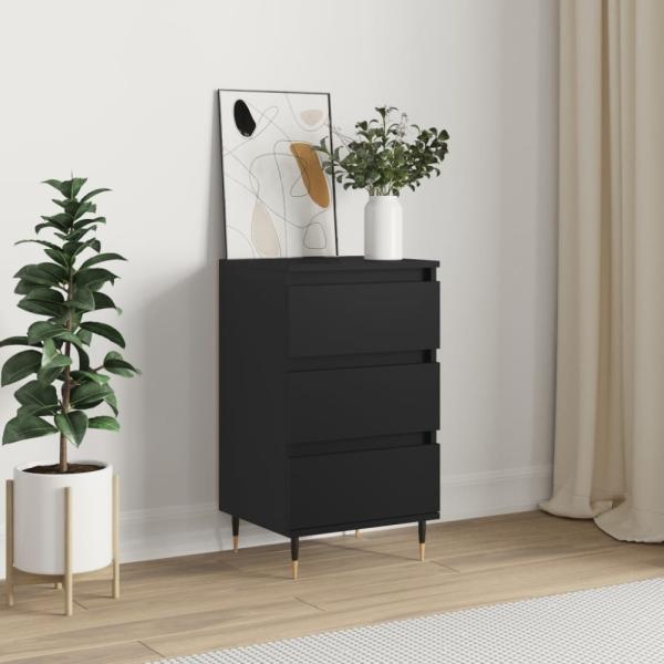 vidaXL Sideboard Schwarz 40x35x70 cm Holzwerkstoff 831085