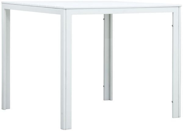 vidaXL Couchtisch im Holzoptik, HDPE Weiß, 78×78×74 cm