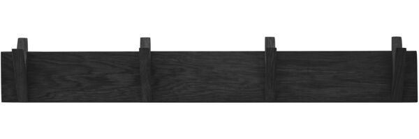 BANTRY Garderobenleiste - 4 Haken / Eiche schwarz gebeiz