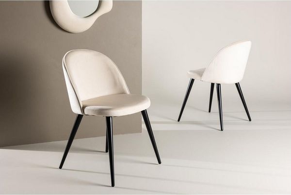 BOURGH Esszimmerstuhl VILVI 2er Set Esstischstühle - Stühle in beige (2er Set), in modernem Design