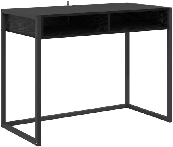 vidaXL Schreibtisch mit Speicher Schwarz Eichen-Optik 100 x 50 x 75 cm 886474