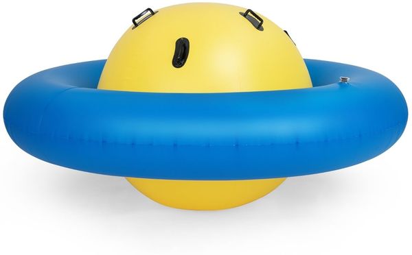 Aufblasbare Kuppelwippe zum Rollen & Neigen & Klettern & Hüpfen Kinderwippe Gelb + Blau