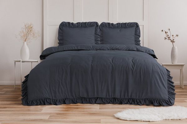 Sitheim-Europe Bettwäsche Ruffles Bettbezug & Kissenbezüge, Mikrofaser, 2 teilig