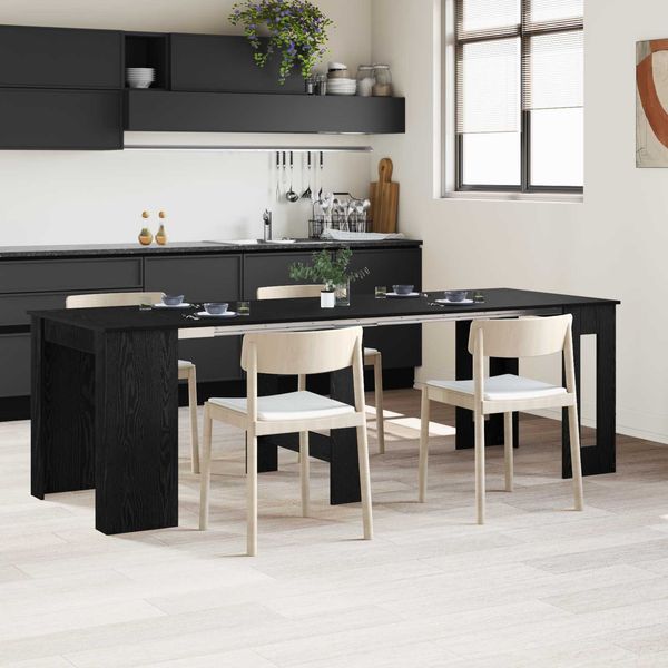 vidaXL Esstisch 240 x 85 x 75 cm Holzwerkstoff Schwarze Eiche 3424946