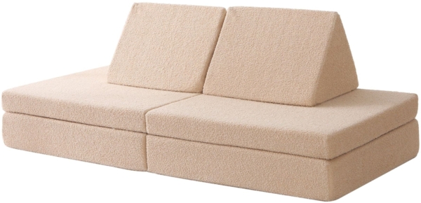 Hakuna Matte Kindersofa Teddy-beige, 4 Teile