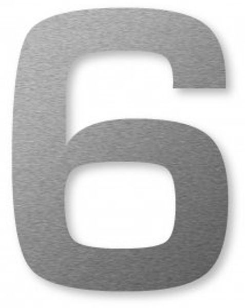 Hausnummer Edelstahl (8 cm) – 6